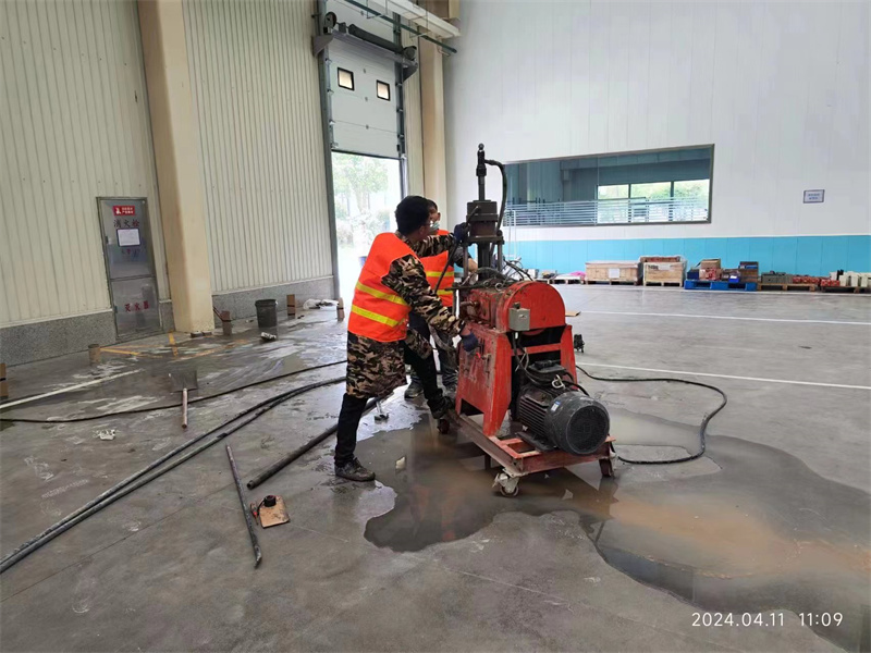 肥西厂房地面下沉塌陷注浆加固施工